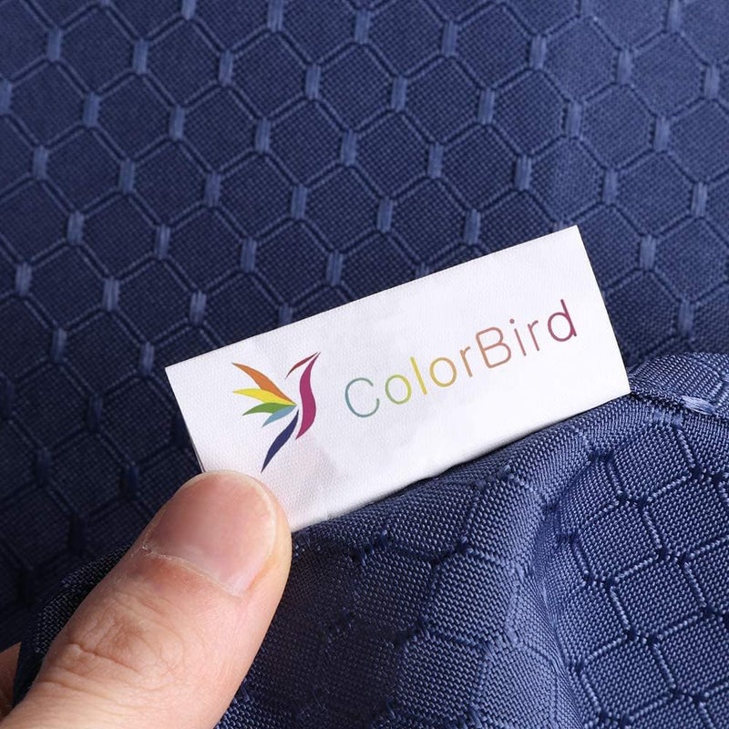 ColorBird طقم 4 من مفارش المائدة جاكار ويفل من كولوربيرد، قابلة للغسل ومقاومة للحرارة لمائدة الطعام، قماش ميكروفايبر باللون الأزرق الداكن، 13 × 19 بوصة - Image 2